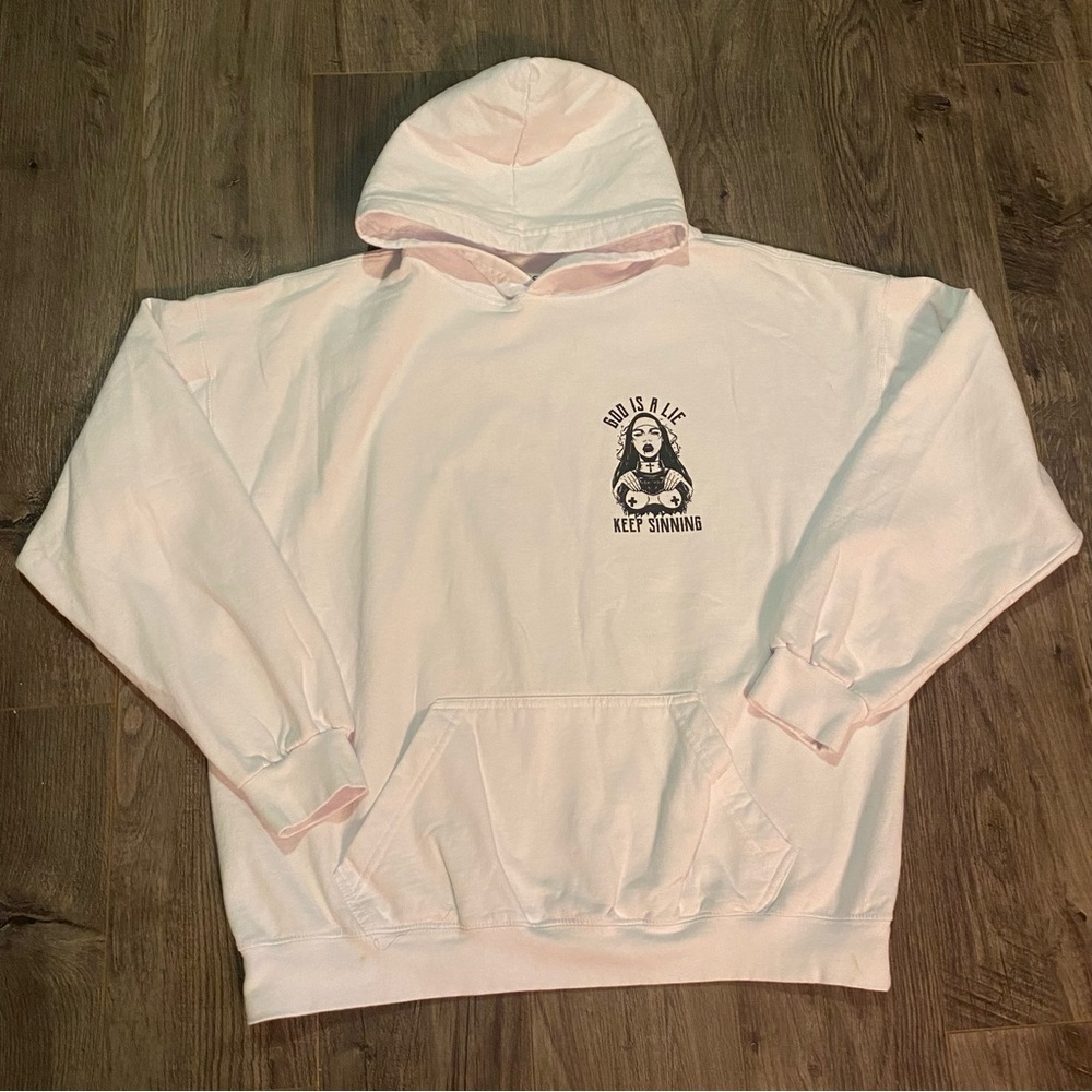 Assholes Live Forever hoodie God is a lie keep sinning